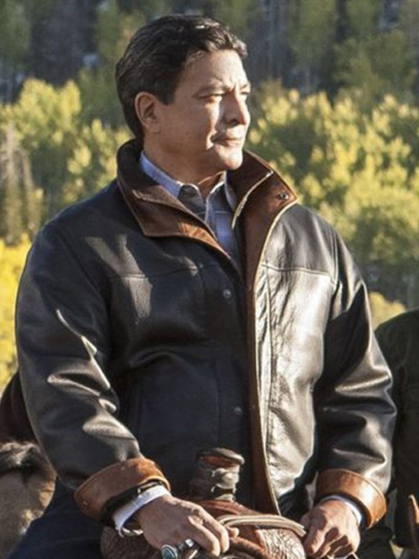 Gil-Birmingham-Yellowstone-Brown-Leather-Jacket