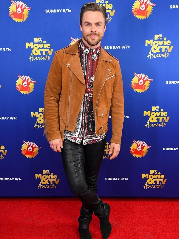 MTV-Movie-Tv-Awards-Derek-Hough-Suede-Leather-Jacket