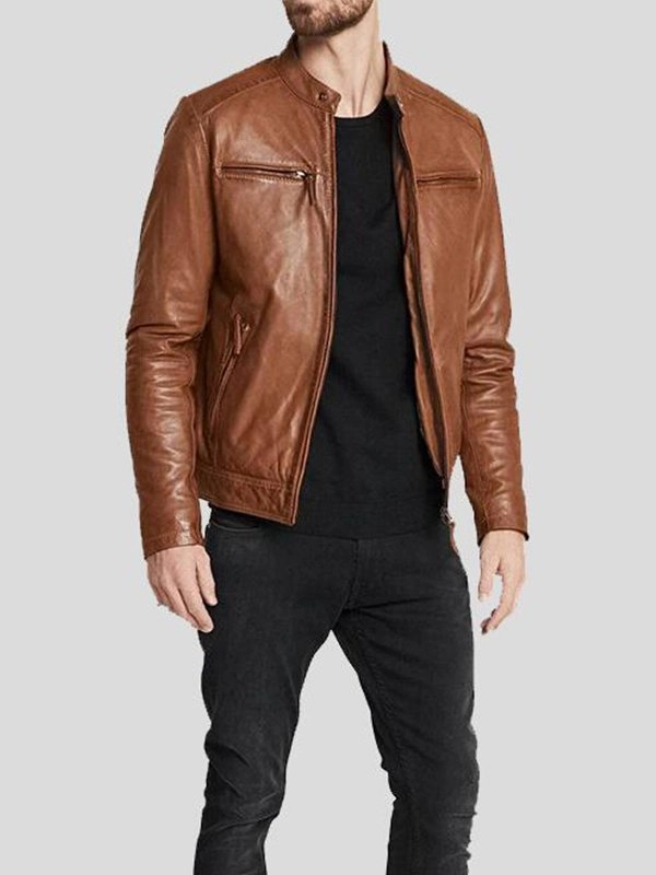 Mens-Slim-Fit-Brown-Leather-Biker-Jacket