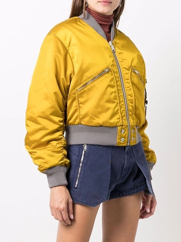 Reversible-Cropped-Yellow-Bomber-Jacket-For-Women