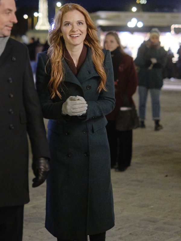 Sarah-Drew-Christmas-in-Vienna-Green-Long-Coat