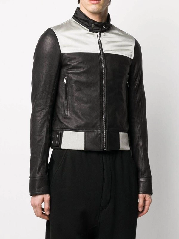 Slim-Fit-Black-Grey-Biker-Leather-Jacket-For-Mens