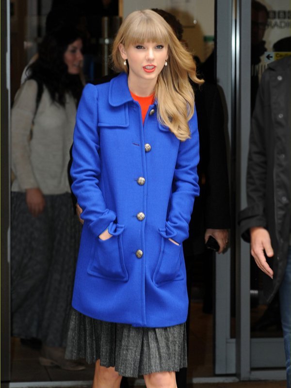 Taylor-Swift-Blue-Mid-Length-Coat