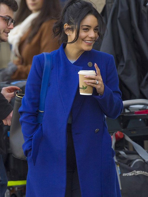 The-Princess-Switch-Switched-Again-Vanessa-Hudgens-Blue-Wool-Trench-Coat