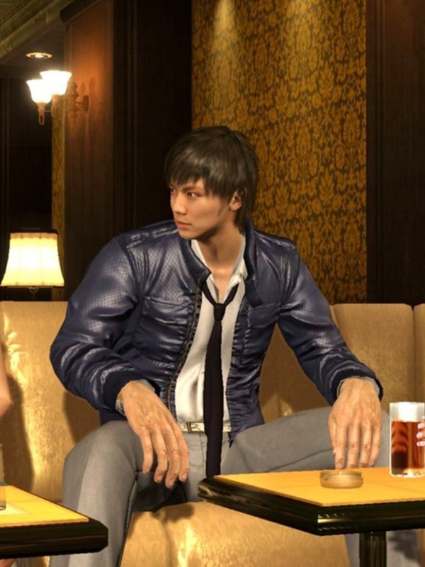 Video-Game-Yakuza-4-Masayoshi-Tanimura-Leather-Blue-Jacket