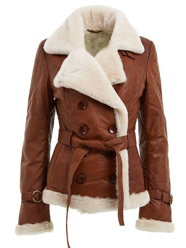 Womens-Shearling-Brown-Jacket