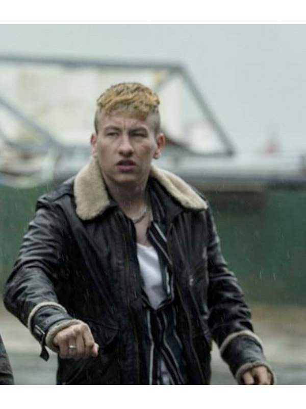 Barry-Keoghan-Calm-with-Horses-Black-Leather-Jacket-With-Fur-Collar