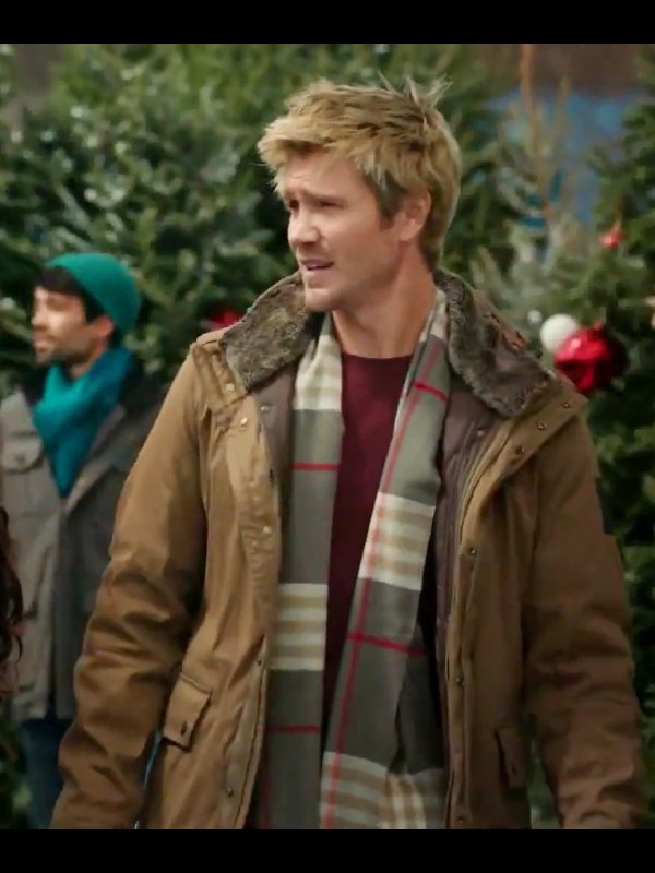 Chad-Michael-Murray-Too-Close-For-Christmas-Paul-Barnett-Brown-Cotton-Jacket