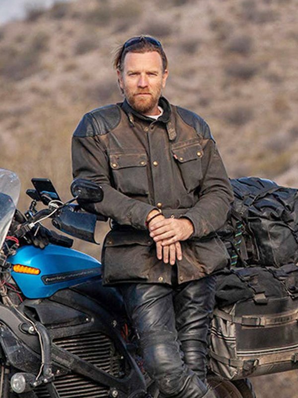 Long-Way-Up-Ewan-McGregor-Brown-Biker-Jacket