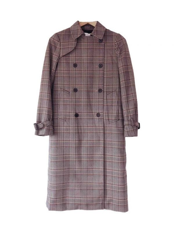 Lucifer-Chloe-Decker-Checked-Wool-Coat