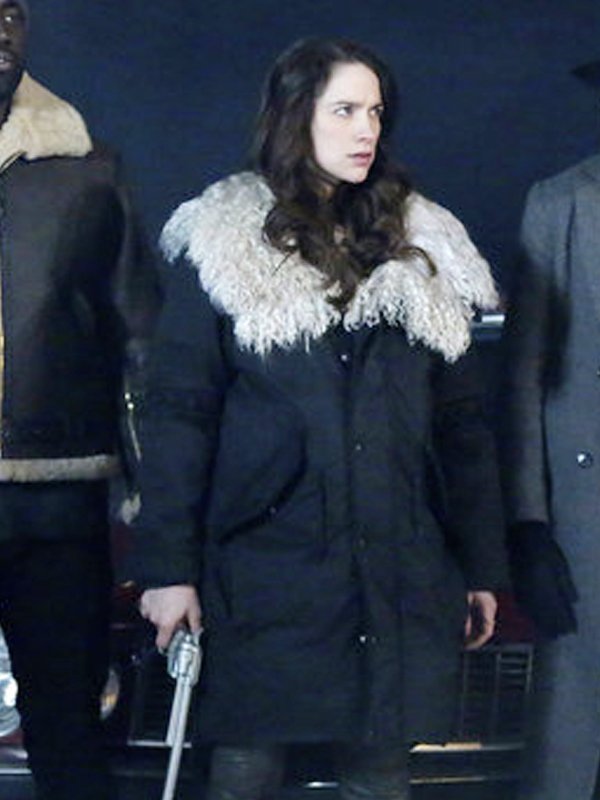 Melanie-Scrofano-Wynonna-Earp-Black-Fur-Coat