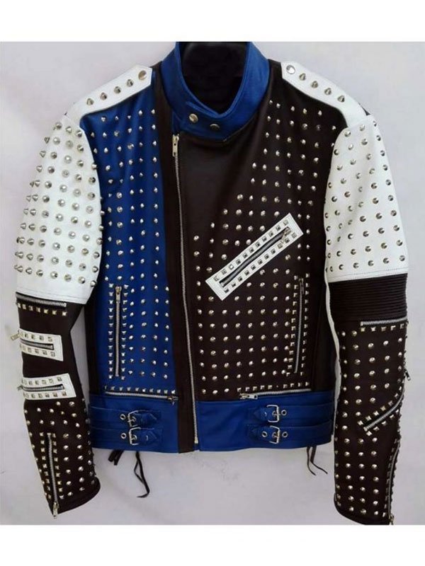 Mens-Cafe-Racer-Studded-Funky-Rider-Leather-Jacket