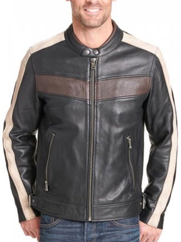 Mens-Vintage-Stripe-Buckled-Waist-Leather-Jacket