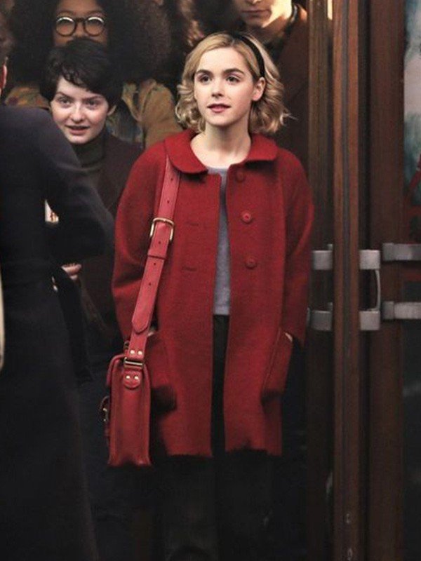 Sabrina-Spellman-Chilling-Adventures-of-Sabrina-Red-Wool-Coat