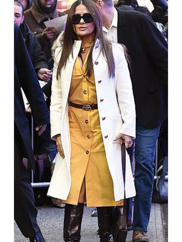 Salma-Hayek-Leather-Trench-Coat