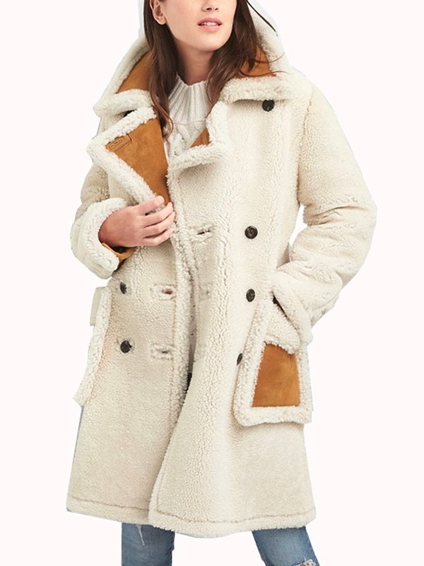 Womens-Shearling-Double-Breasted-Suede-Leather-Coat