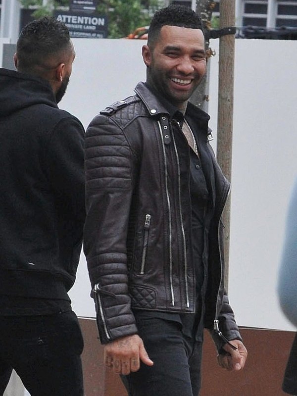 Jermaine-Pennant-Brown-Biker-Leather-Jacket