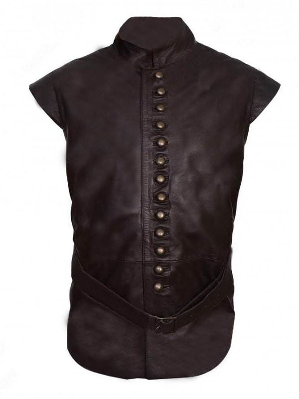 Joshua-Sasse-Galavant-Brown-Leather-Vest