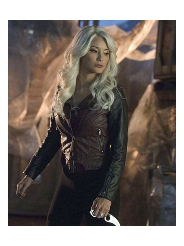 Kelly-Hu-Arrow-Leather-Jacket