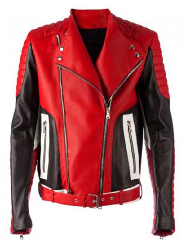 Men-Fashion-Bikers-Red-Leather-Jacket