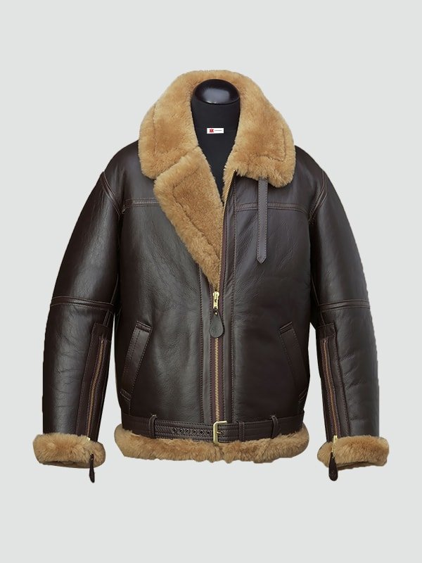 Mens-RAF-Shearling-Leather-Jacket