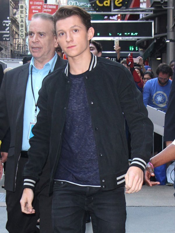 Tom-Holland-Black-Varsity-Jacket