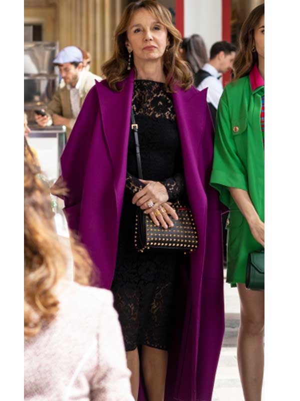 Emily-In-Paris-S02-Philippine-Leroy-Beaulieu-Purple-Coat